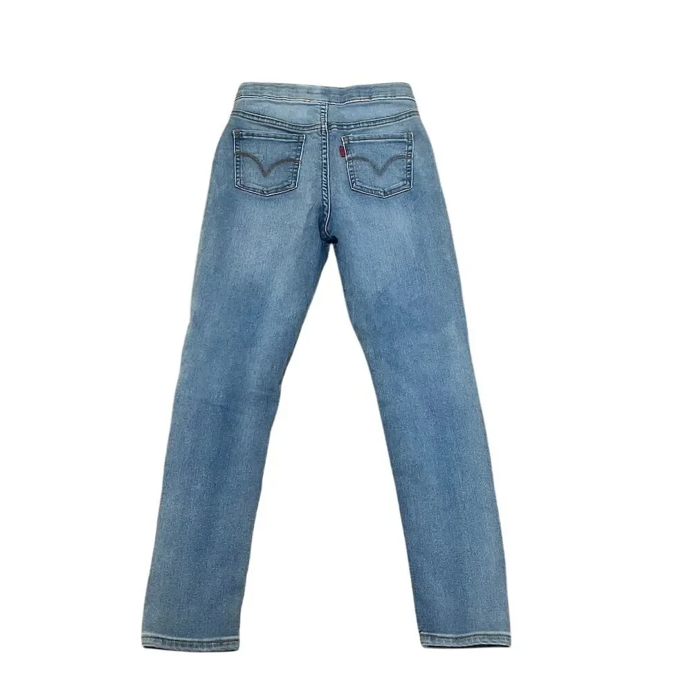 Levi's Girl's Size 10G Blue Distressed Pull-On Jegging Jeans - Picture 2 of 9